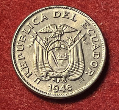 Ecuador 10 Centavos 1946 Copper-Nickel Coin KM#76b T8676