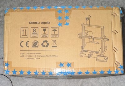 Voxelab Aquila 3D Printer 570x380x205mm With New Filament Added.