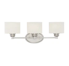 Kane 3 Light Bathroom Vanity Light in Satin Nickel by Savoy House - 8-890-3-SN