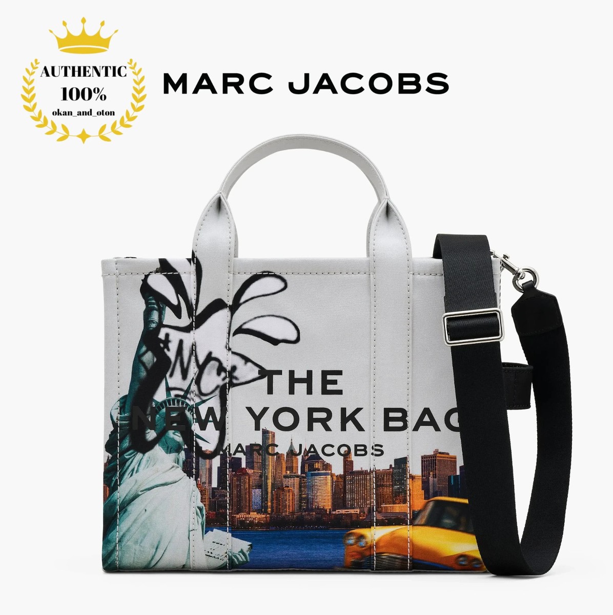 MARC JACOBS The New York City Canvas Tote Bag Medium Capsule