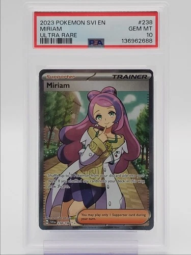 MIRIAM 2023 POKEMON SCARLET & VIOLET ULTRA RARE GEM 238/198 PSA 10 Q4444