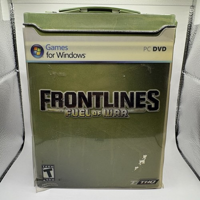 #ad RARE Frontlines: Fuel of War PC 2008 Metal Ammo can included CIB $14.99