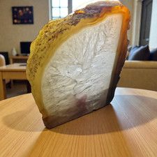 Achat-Geode-Teelichthalter Quarz Heilstein Mineralien Calcit Amethyst Druse 61