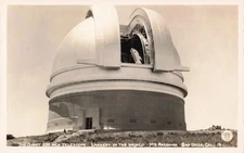 RPPC 1930's California San Diego Ca. Mt Palomar Telescope /B750