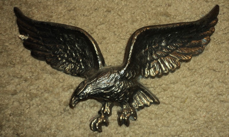 Vintage Brass Flying Eagle Wall Hanging. #7037.