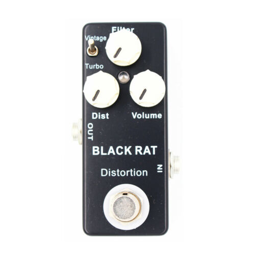 Mosky Black Rat Distortion Pedal Mini Guitar Effect Pedal Classic Rat Distortion - Picture 1 of 4