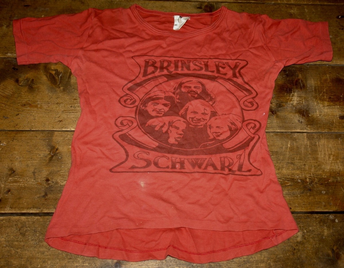 BRINSLEY SCHWARZ VINTAGE MEN'S OFFICIAL 1974 UK PROMO SHIRT PUNK
