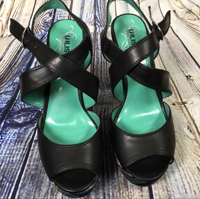 colored platform heels