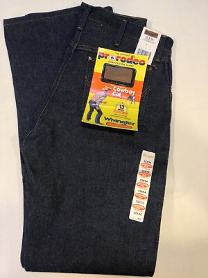 Wrangler Jeans 32x34 Mens Blue Denim Cowboy Cut Original Fit 13MWZ Pro Rodeo New