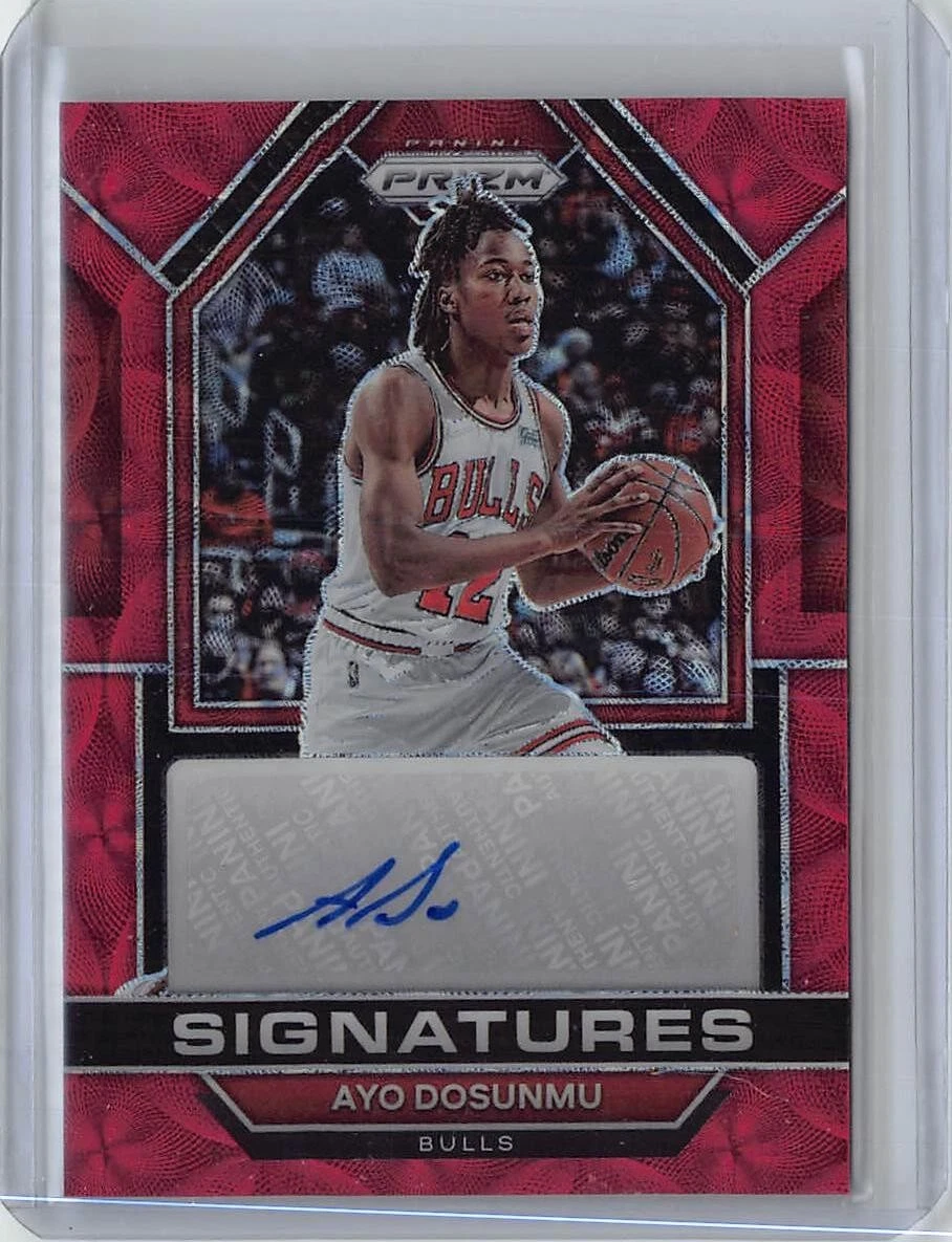 Ayo Dosunmu 2022-23 Panini Prizm Choice Red Signatures Autograph