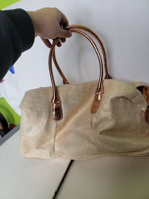 Silk Elements Purse Ivory And Gold Shoulder Bag