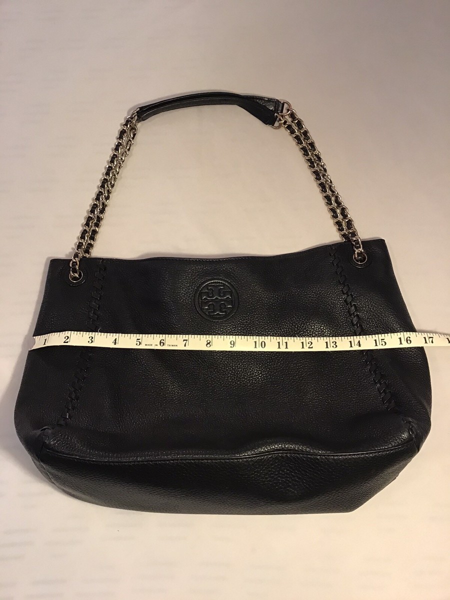 Tory Burch Marion Large Pebble Leather Shoulder Bag Chain