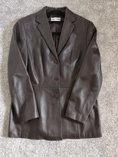 Gerry Weber Womens Full Leather Jacket Size Uk 14
