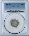 1905-O Barber Dime PCGS Graded VF30 Silver Coin 4836