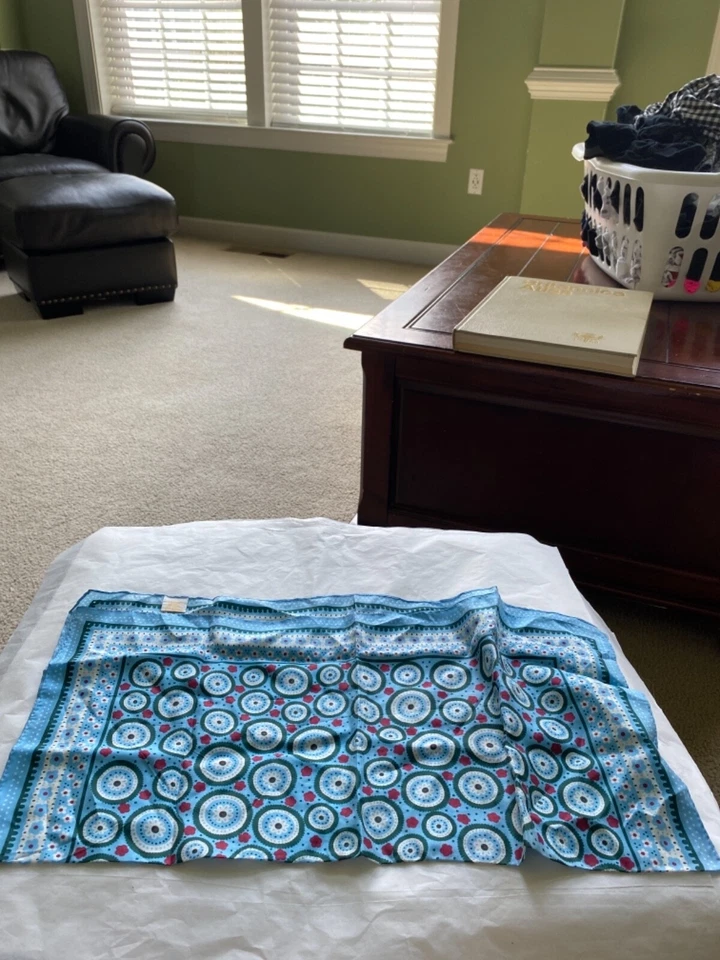 LENÇO DE SEDA VINTAGE FEMININO GLENTEX MULTICOLORIDO - Imagem 3 de 4