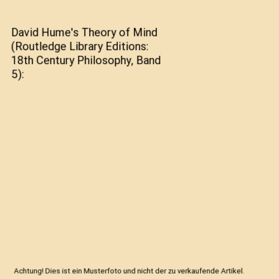 David Hume's Theory of Mind (Routledge Library Editions: 18th Century Philosophy