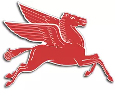 Pegasus 4.5 INCH RIGHT FACING GLOSS OUTDOOR MOBIL GAS PEGASUS DECAL STICKER 