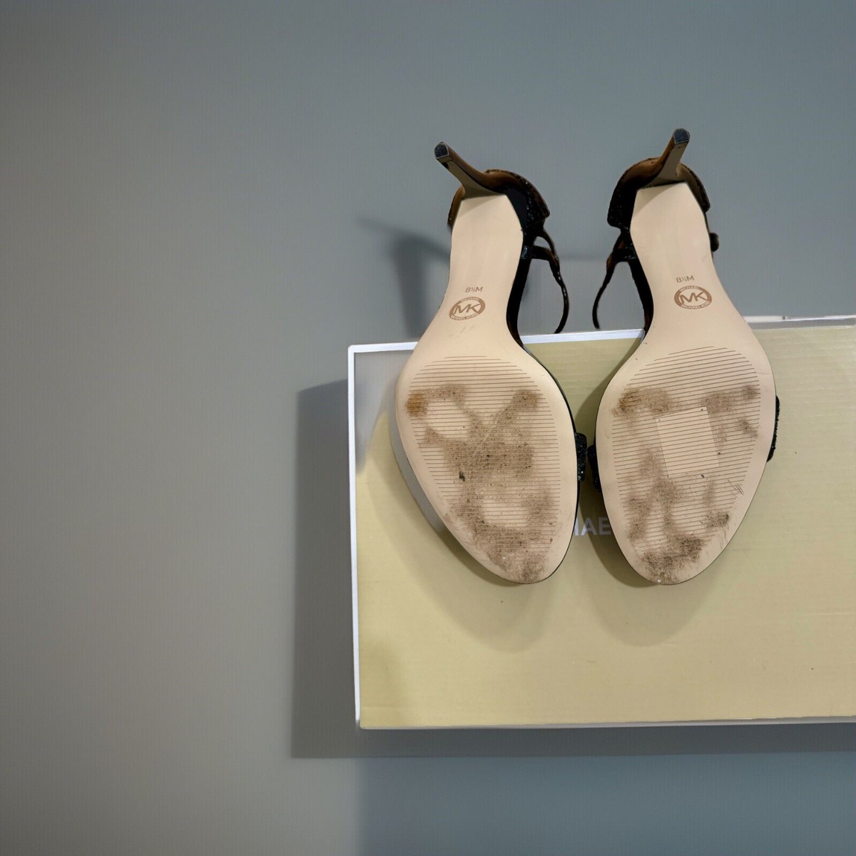 Michael Kors Simone Mid Sandal Glitter Fabric Size 8.5 | eBay