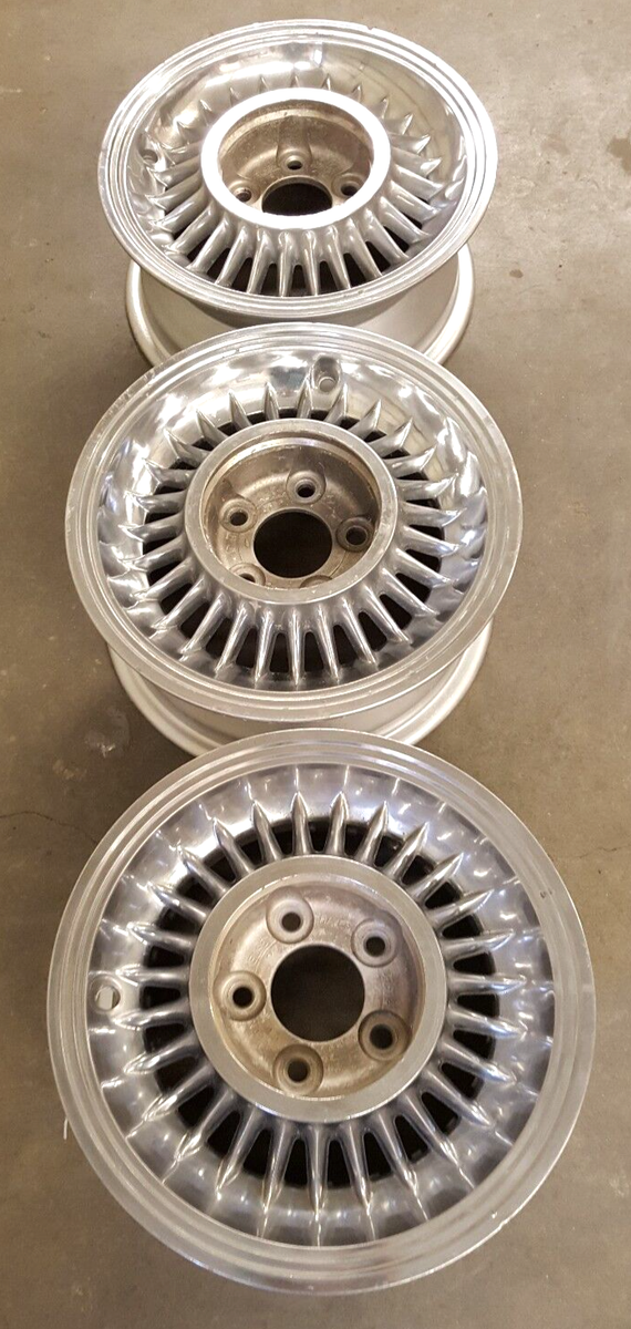 1955 Cadillac Kelsey-Hayes Sabre Chrome Wheels Set of 3 #38612