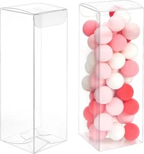 Moretoes 45pcs Clear Gift Box, Transparent Favor Boxes 2x2x6