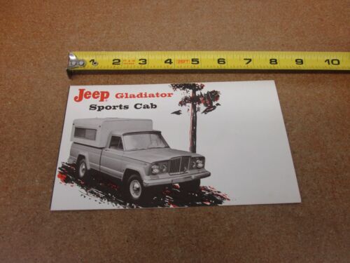 Jeep Gladiator 1963 cabina deportiva topper folleto de ventas carpeta 8 páginas original - Imagen 1 de 4