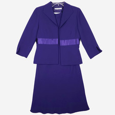 Jessica Howard Dress Suit Size 8P Sleeveless Dress w/ Jacket Purple Fit n Flare