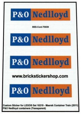 Custom Sticker - Container P&O NEDLLOYD