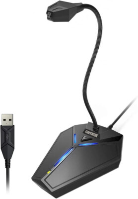  CMTECK USB Computer Microphone, Plug &Play Desktop Omnidirectional Condenser 