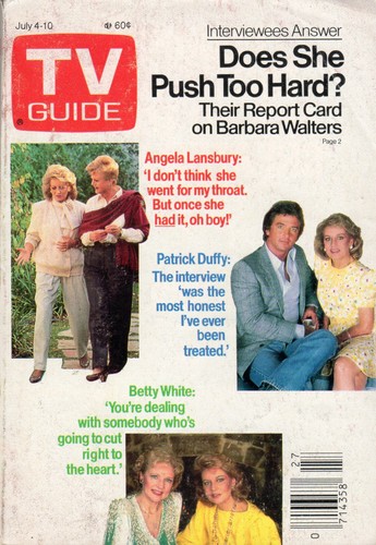 1987 TV Guide Barbara Walters The Young And The Restless Tennis 
