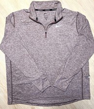 Nike Dri-FIT 1/4 Zip Pullover XL Pink Heather Running Athletic Top Womens