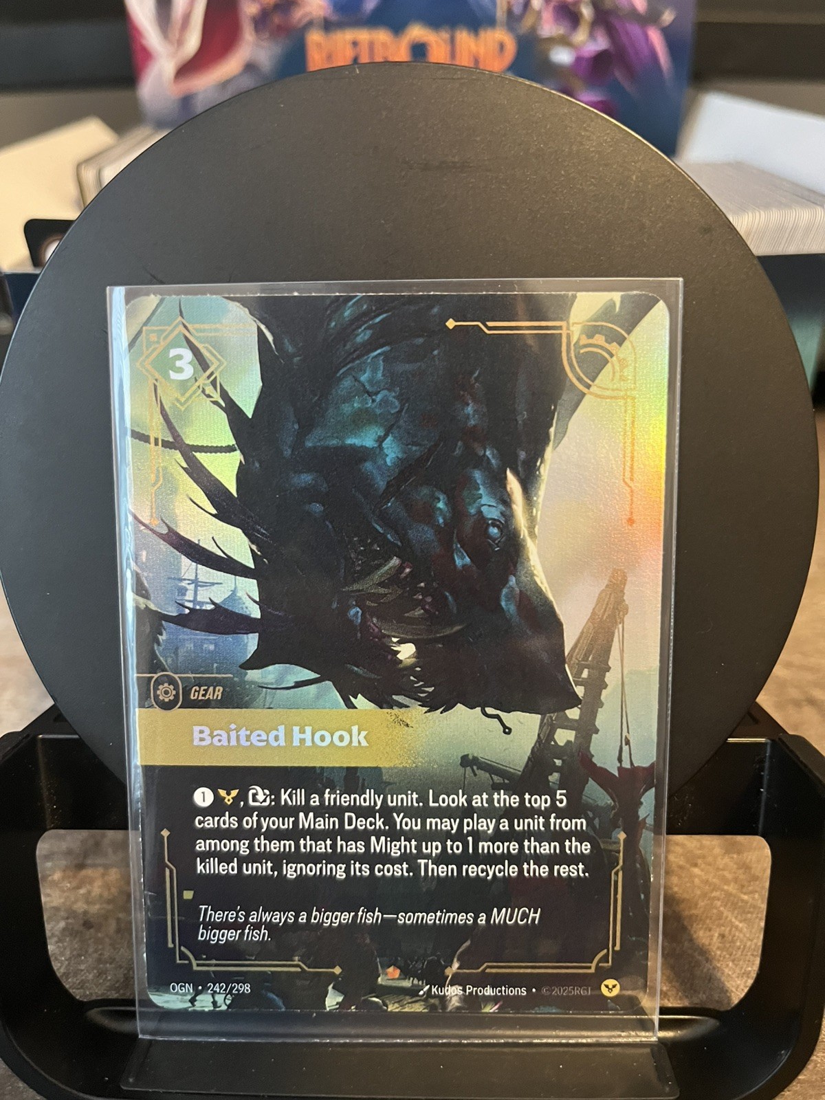 Baited Hook - Origins - Riftbound LoL TCG English OGN 242/298 Holofoil Near Mint