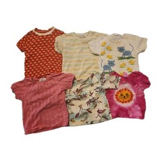 Vintage Baby Toddler GirlsClothes T Shirt Lot Of 6