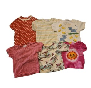 Vintage Baby Toddler GirlsClothes T Shirt Lot Of 6