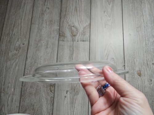 PYREX 683C C-8 Clear Glass ROUND Casserole Dish LID only w/Tab Handles, VTG - Picture 5 of 5