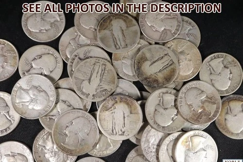 NobleSpirit $10 FV 40x Washington & Standing Liberty 90% Silver Quarter Lot