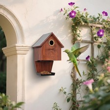 Image of Bird Houses for Outside with Feeder for Garden Decoration Farmhouse Backyard
