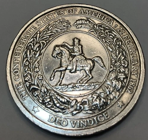 2002 Confederate Dollar 1oz Silver Round In Capsule. Rare