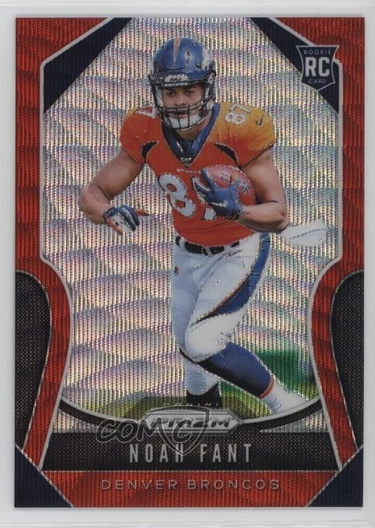 2019 Panini Prizm Rookies Red Wave Prizm 102/149 Noah Fant #365 0us8