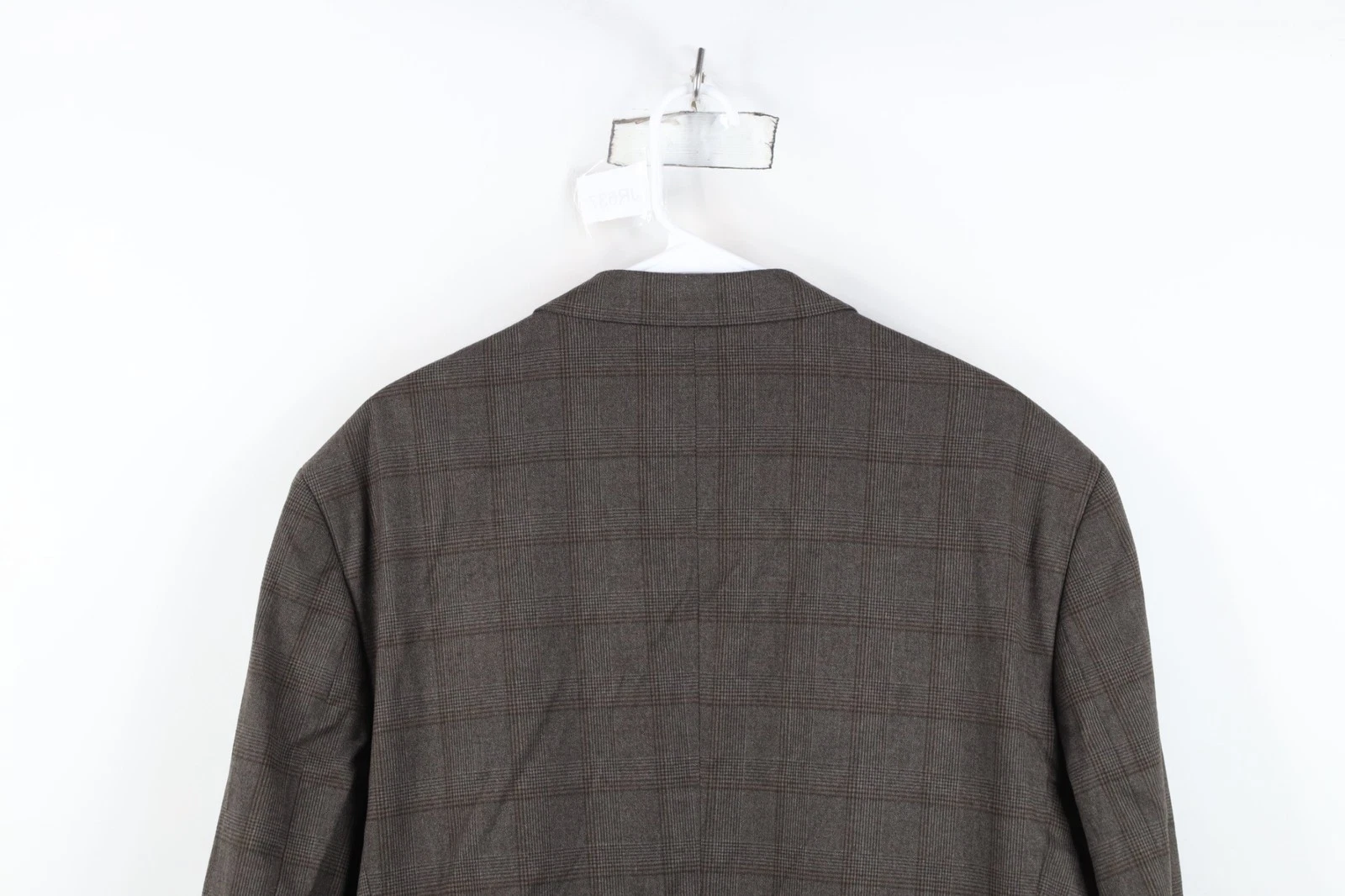 Johnston & Murphy Mens XL 3 Button Suit Coat Blazer Jacket Coat Brown Plaid image 19