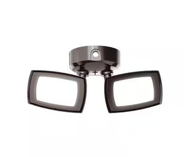 PROBRITE 150W Equivalent Inegrated LED Bronze Outdoor Twin Head Security Flood