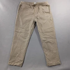 Gap Easy Essential Stretch Beige Drawstring Pull On Khaki Pants Mens Size L