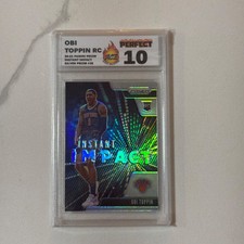 2020-21 Panini Prizm #15 Obi Toppin Rookie Silver Prizm ACE 10