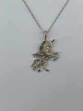 14K Gold Unicorn Pendant Necklace 20” Fine Jewelry
