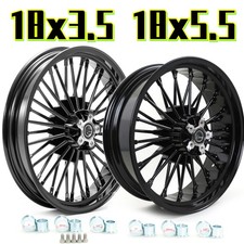 Fat Spoke Wheels Rims 18x3.5 18x5.5 For Harley Dyna Fat Bob Wide Glide 2008-2017
