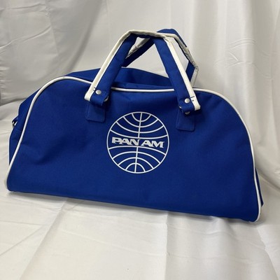 Vintage Pan Am Airlines Cabin Bag Tasche Tragetasche Weekender 48x24cm Gebraucht