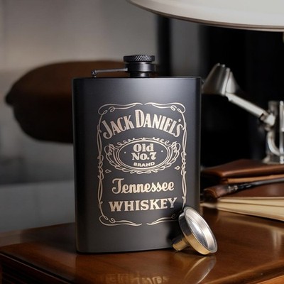 Jack Daniels Flask 8oz Stainless Steel