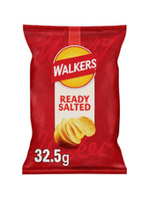 Walkers Ready Salted Flavour Crisps 32 x 32.5g Full Box - Fresh Stock