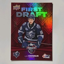 2021-22 Upper Deck CHL - First Draft Luke Coughlin #FD-15 Red /99 (RC)