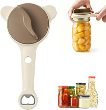 4-In-1 Jar Opener for Weak Hands  Seniors, Adjustable Lid Opener with Non-Slip