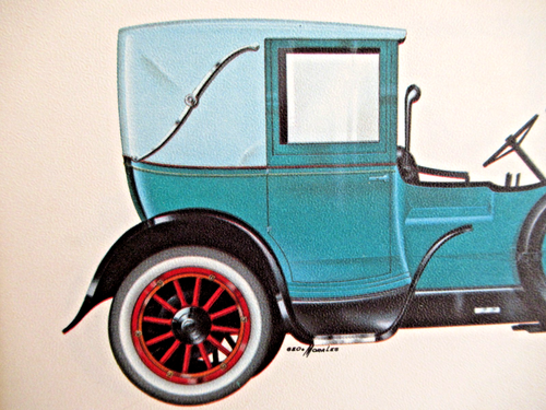 AUTOMEMORIES "1920 CALENDAR" ~ ** 12 VINTAGE AUTOMOBILE / LITHOGRAPH PRINTS ** - Picture 4 of 12
